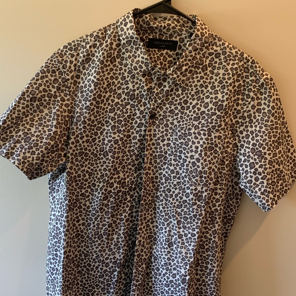Allsaints Apex Leopard Print Button Down Shirt - image 6